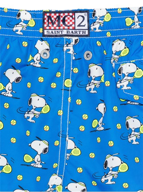 Boxer mare bambino MC2 Saint Barth blu con stampa lighting MC2 SAINT BARTH Kids | JEAN LIGHTING02654L